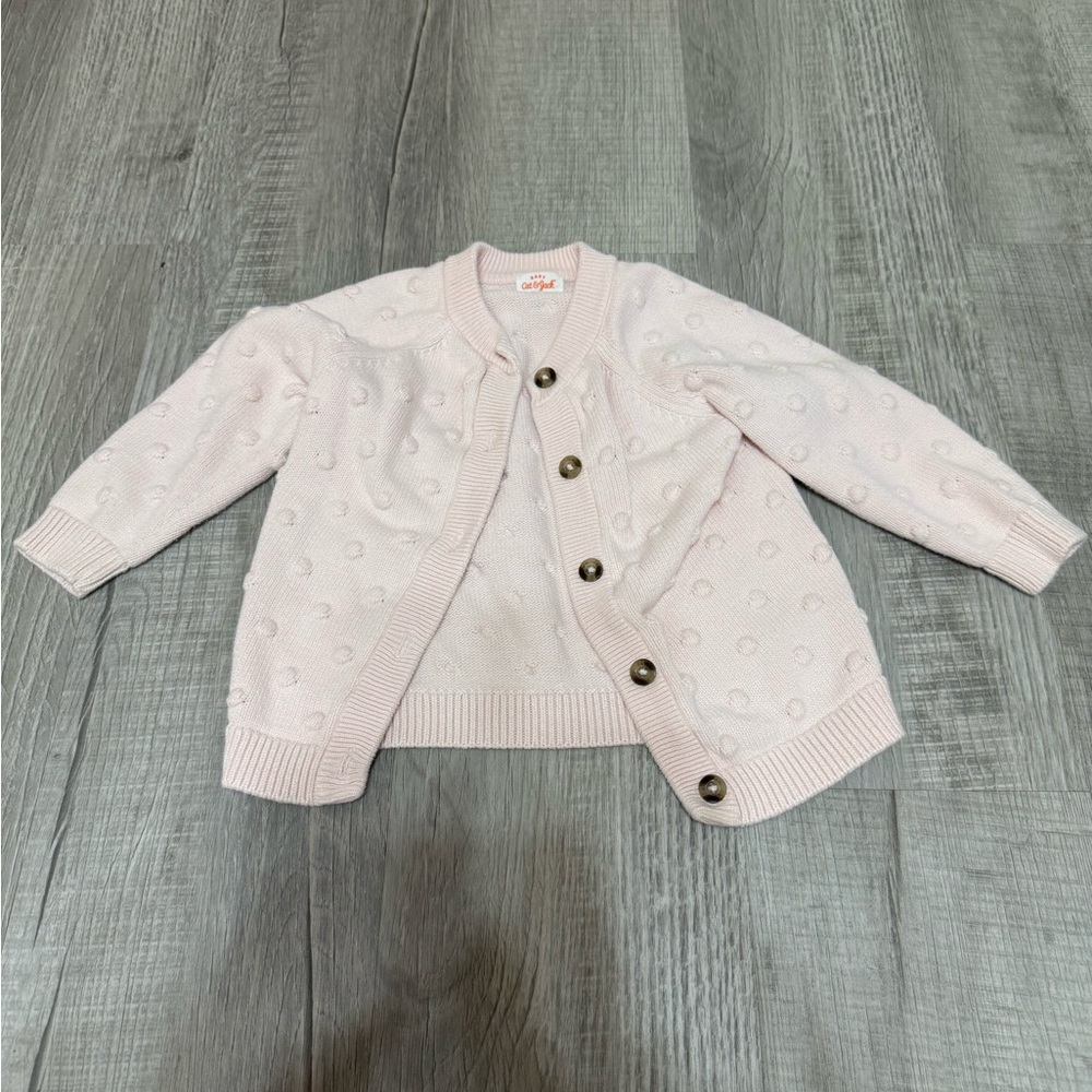 Cat & Jack Pink Button-Up Kids Cardigan